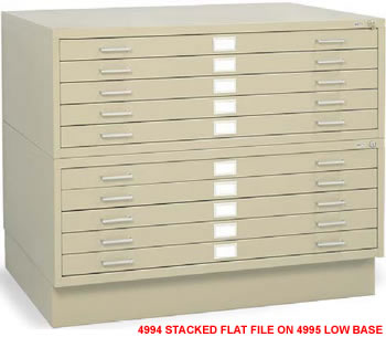 10 Drawer 4986TS Files Tropic Sand sold separately Safco Products-Flat-File Closed-Base for 5-Drawer 4996TSR 