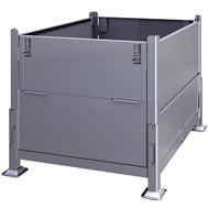 collapsible steel bins