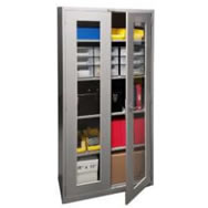 visible storage cabinets