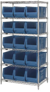 chrome wire units with hulk 24" containers