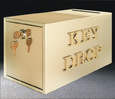 SD653 5" Wall Mount Key Card Key Drop Box Coin Enclosure Drop Slot Safe