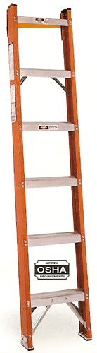fiberglass shelf ladder