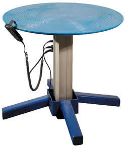 turntables with powered height adjustment