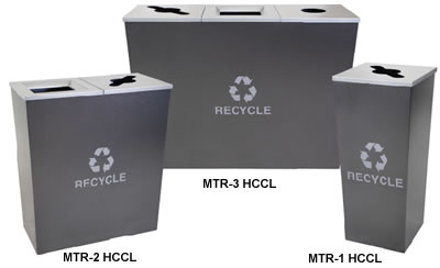 Modern House Large-Capacity Recycling Trash Bin 3 Compartment Waste Bags  Recycle