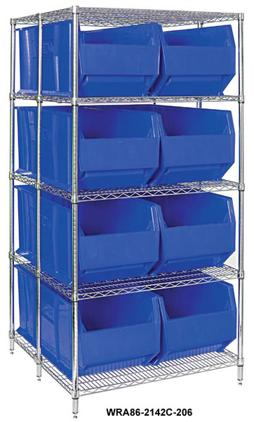 rack bin containers wire packages