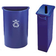 rubbermaid recycling station containers & tops