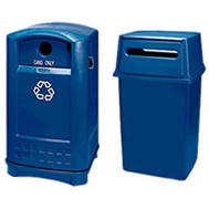rubbermaid recycling station containers and tops