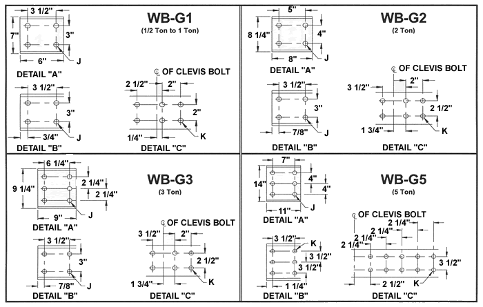 wall bracket drawing and dimensions