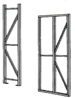 tire rack upright frames
