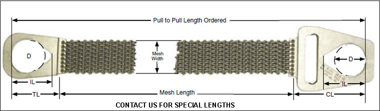 12000 lb Liftall 10T110X3 Wire Mesh Sling VLL 3 Length